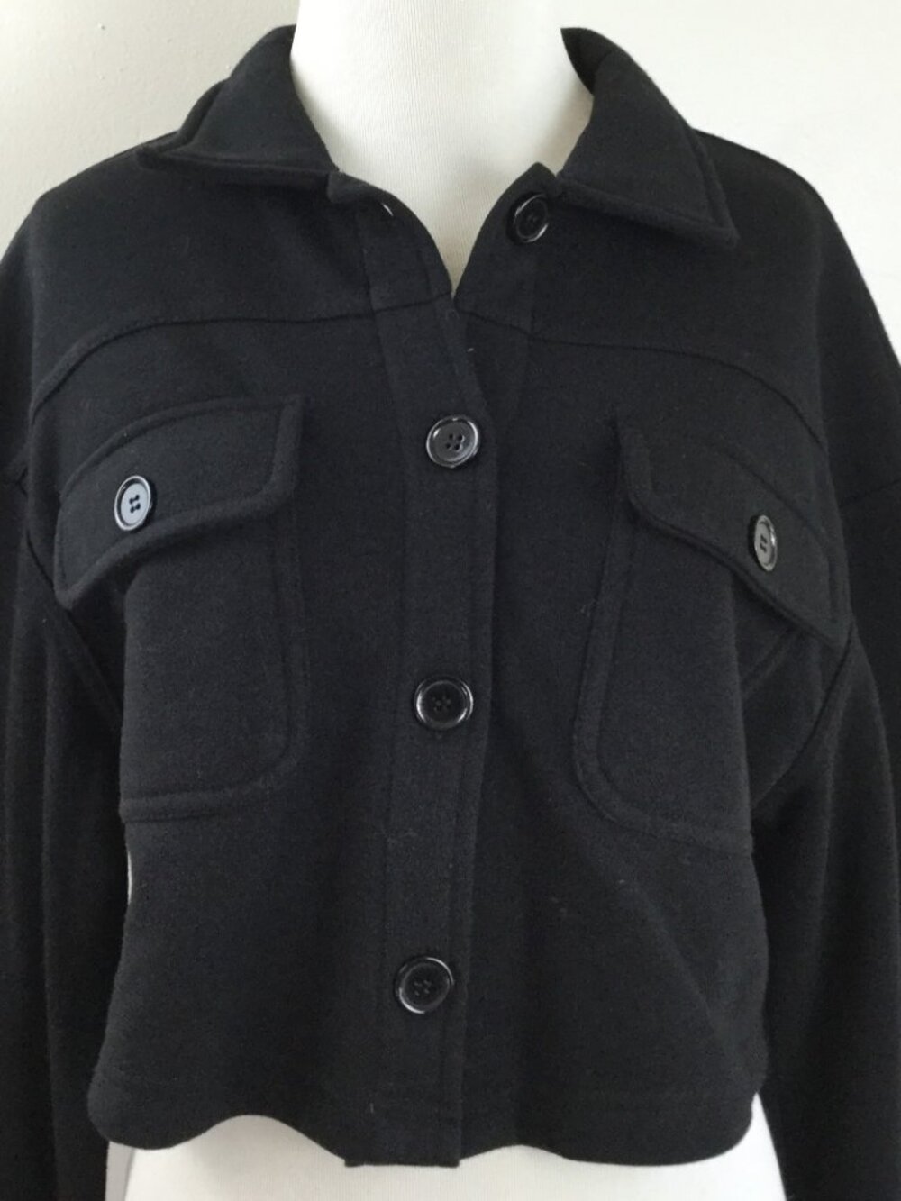 NEW Better/Together Cropped Black Shacket s - Picture 2 of 6